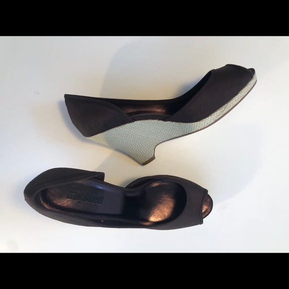 🆕 NWT Unlisted Open-Toe Wedges, in Bronze & Straw - Picture 4 of 8